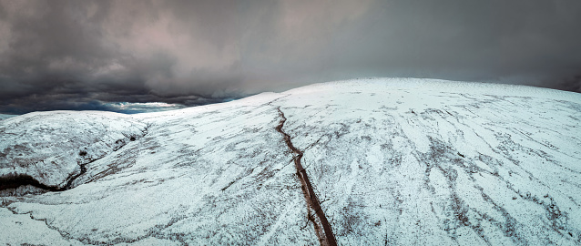 The much used route to the top of Penyfan in the Brecon Beacons, South Wales UK