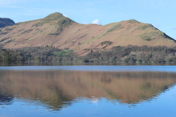 istock Catbells from Derwent Water, with hills reflected in still water 2133645919