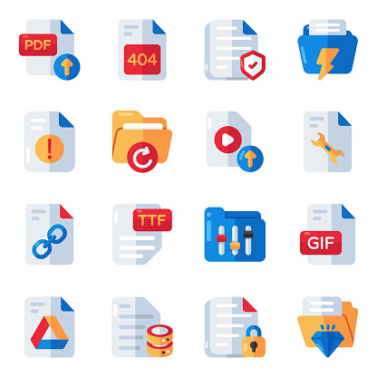 Folder icons in flat style contain a wealth of folder types available for download. Also, this set brings the facility to edit its resource files as per desire. Happy download.