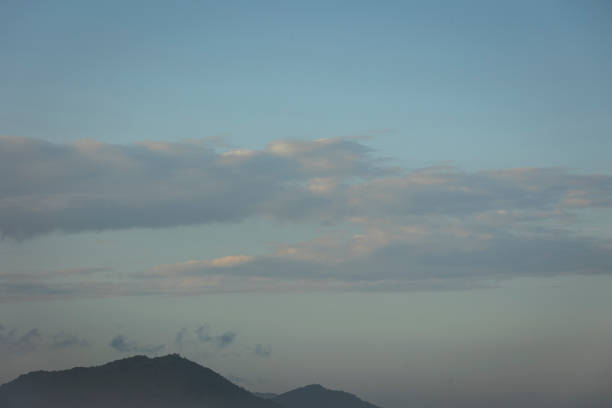 Late afternoon clouds with mountains