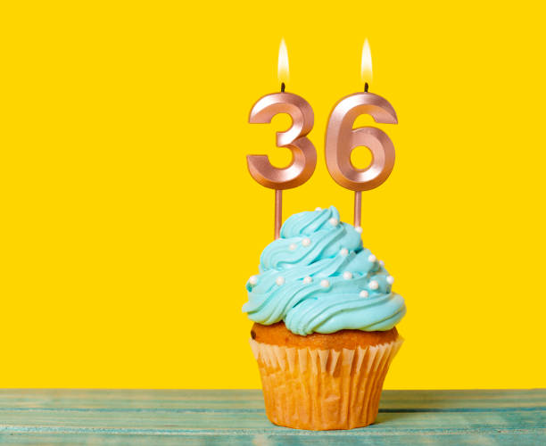istock Birthday Cake With Candle Number 36 2133730002