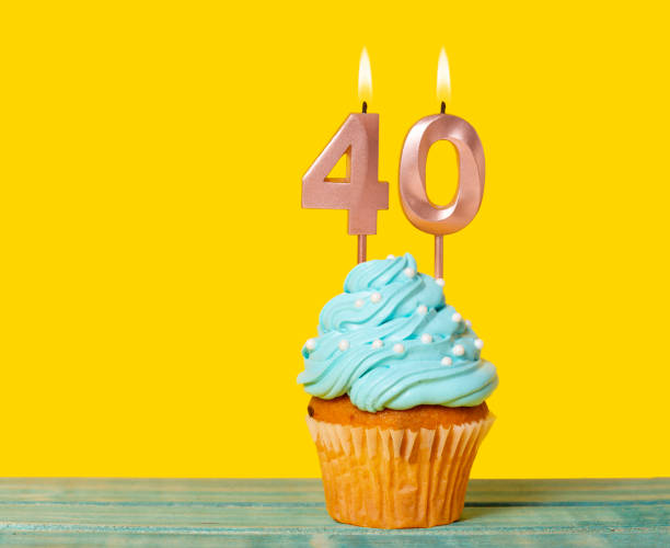 istock Birthday Cake With Candle Number 40 2133730004