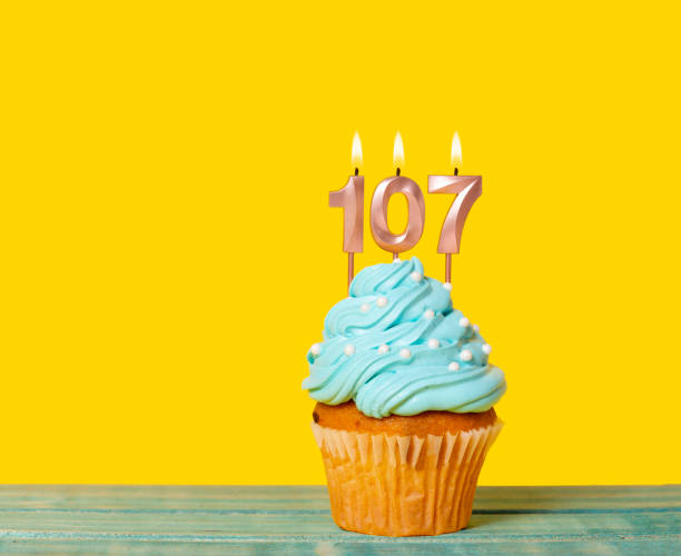 istock Birthday Cake With Candle Number 107 2133730539