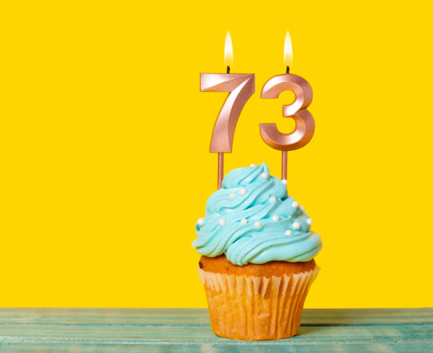 istock Birthday Cake With Candle Number 73 2133730543