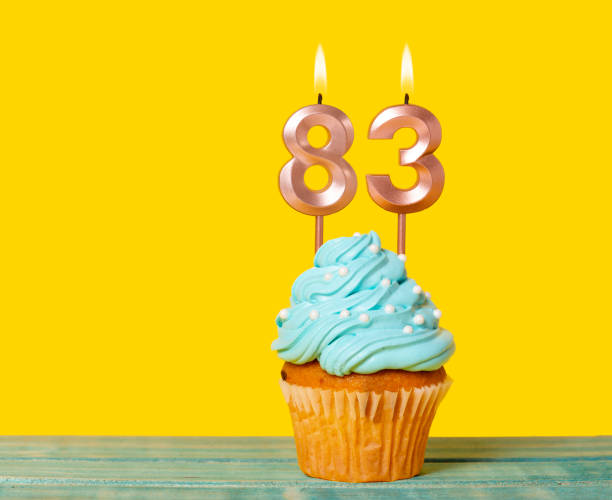 istock Birthday Cake With Candle Number 83 2133731053