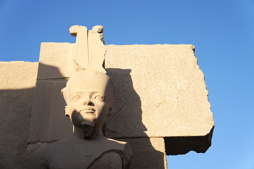 Karnak, Great Temple of Thebes, hypostyle hall of papyri, columns, temples of ancient Egypt