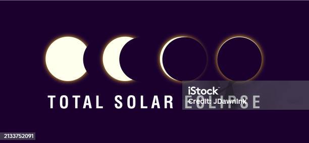 Total Solar Eclipse Event Web Banner Design Template Stock Illustration ...