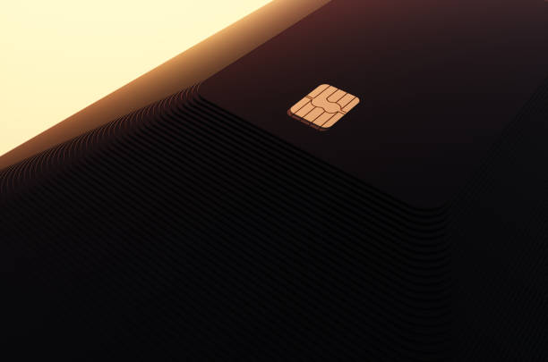 Golden Credit Card Floating with Gold Coins and Confetti Background. 3D Render