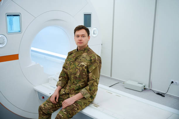 A Military member outside