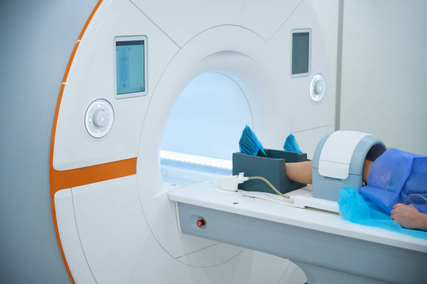 istock Patient prepared for MRI of lower extremity joint 2133871001