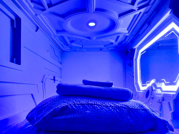 istock Washington DC - US - Mar 22, 2024 Interior view of a modern capsule or pod sleeping unit, a small cheap, basic accommodation. Located at the trendy U Street Hostel in Washington DC 2133893833