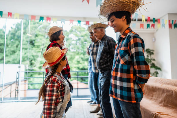 istock Siblings dancing on a brazilian Junina party 2133915111