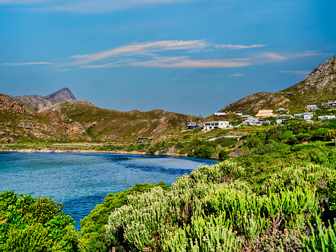 Beautiful mountain village of Rooi-Els on the indian ocean, Western Cape, South Africa