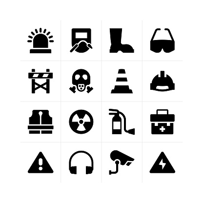 Work safety icons