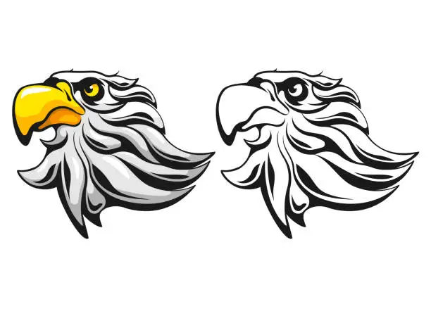 Vector illustration of Eagle head vector