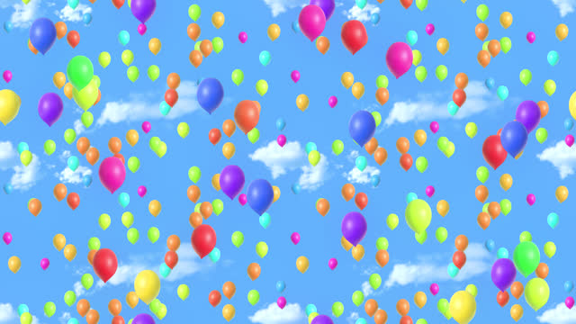 Balloons Kids fair background loop tile. This looping footage is also tileable