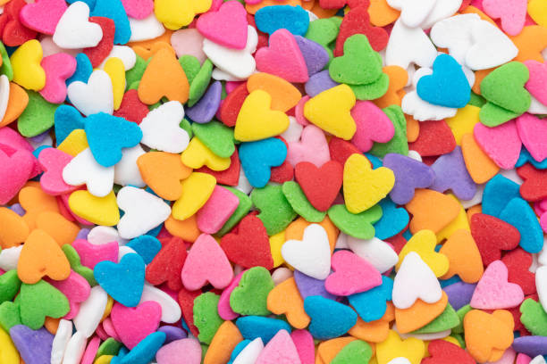 istock Multicolor Small Heart For Sprinkles Toppings Decoration Background 2134018261