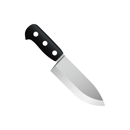 Kitchen knife emoji. Knife icon, symbol. Knife vector illustration.