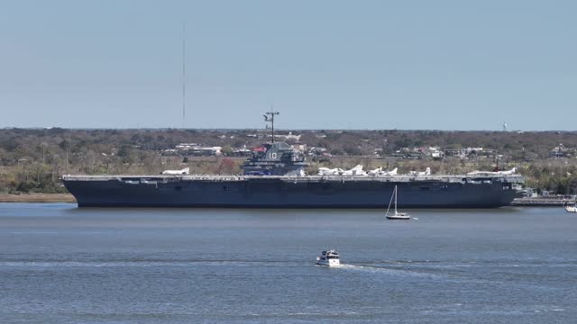 USS Yorktown CVE-10 Charleston South Carolina harbor naval and aerospace museum.