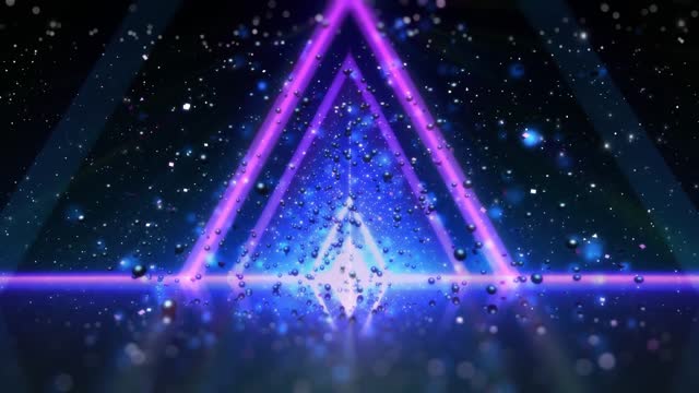 4k Soft Neon Triangle Motion Background