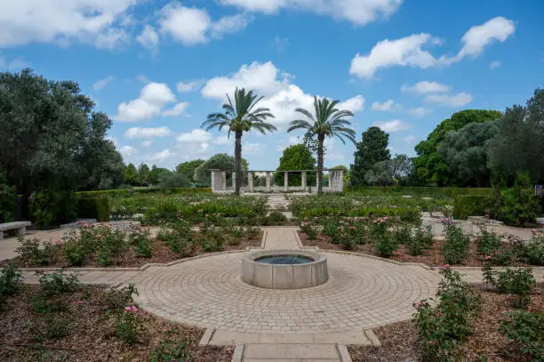 Photo of Fountain in Park Ramat Hanadiv, Memorial Gardens of Baron Edmond de Rothschild, Zichron Yaakov, Israel