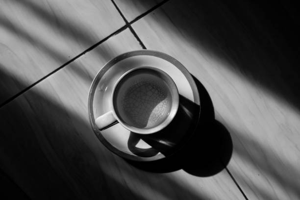 Cup Of Coffee On Orange Background