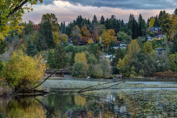 istock fall colours, Deer Lake, Burnaby, BC, Canada 2134350490