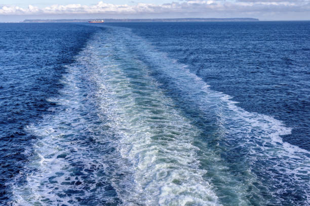 The ferry leaving mainland Vancouver, BC, Canada