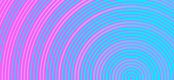 Multi-Colored Background with Concentric circles Concentric circles background with vibrant colors pink and blue backgrounds stock illustrations