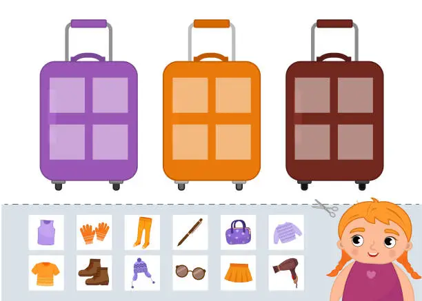 Vector illustration of suitcase color