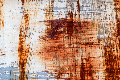Rust covered weathered iron metal background