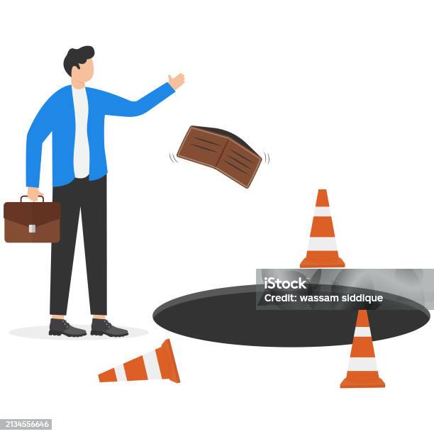 Poor Wallet Vector Poor Or Poverty With Empty Wallet Financial Problem Trouble To Pay Rent ...