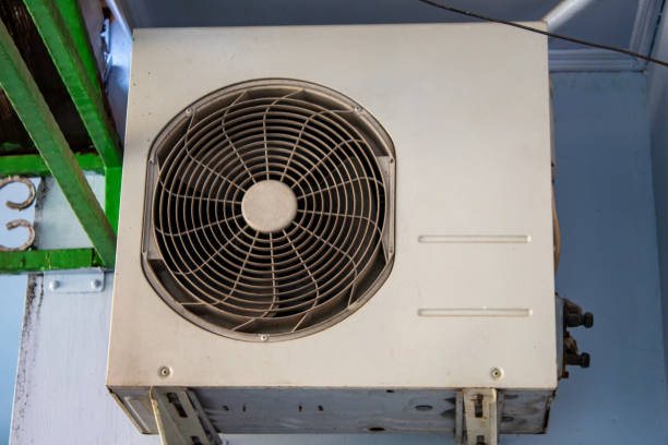 istock selective focus of white air conditioning machine 2134556657
