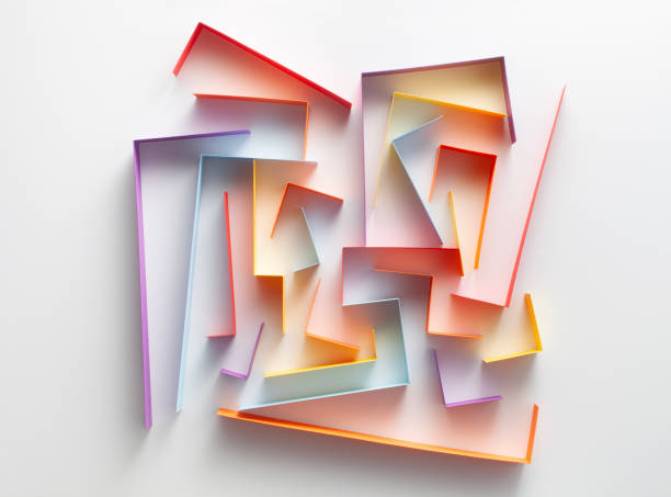 혼돈. 색종이의 직각 - 회의 이미지 뉴스 사진 이미지