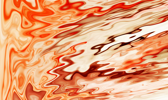 Abstract background of gradient orange and brown 3D spreading liquid texture