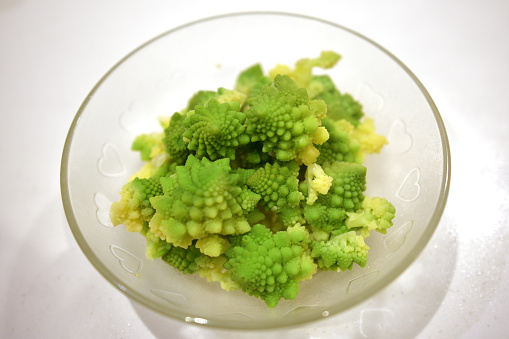 Close-up photo of Romanesco.