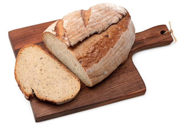 istock freshly baked bread on wooden background. clipping path 2134715275