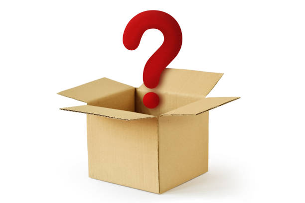 istock Cardboard box with question mark - Concept of mystery box 2134761140
