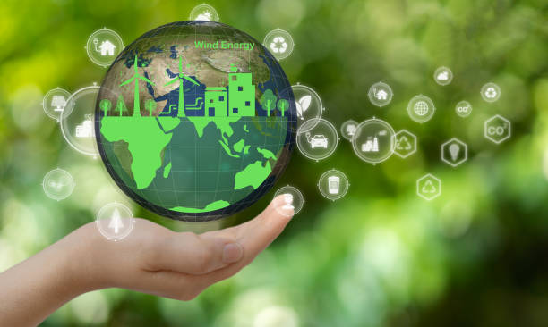istock Hand holding global saving clean energy earth, save the world, environment, green, eco friendly, net zero, ESG, ecology, CO2, carbon dioxide, solar, ecosystem.campaign save the earth, earth Day 2134860118