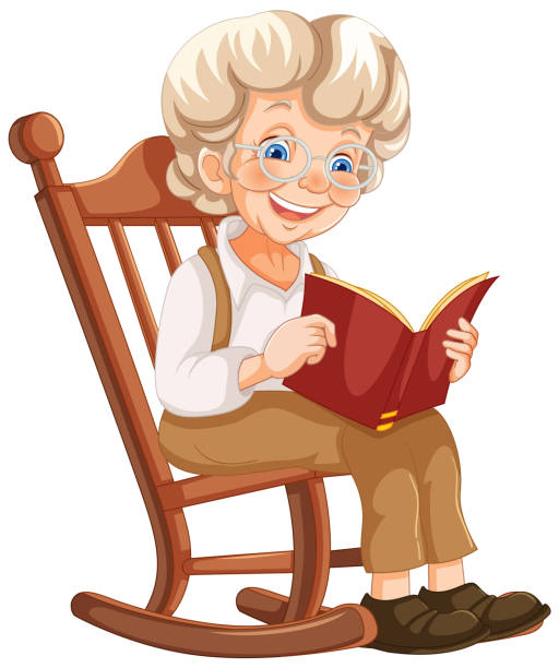 istock Elderly woman reading a book in rocking chair 2134864922