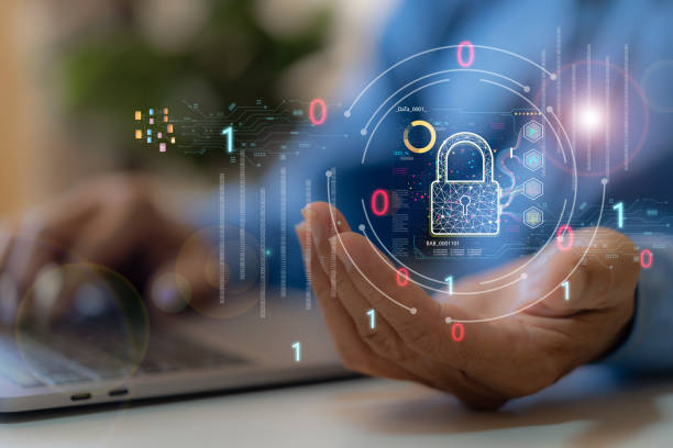 istock Cybersecurity and privacy concept to protect data, business people secure protecting personal data, virtual screen interfaces, smartphone, Lock and internet network security technology, cyber security 2134886175