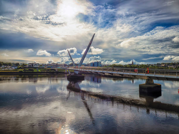 istock The Peace Bridge Over River Foyle 2134904163