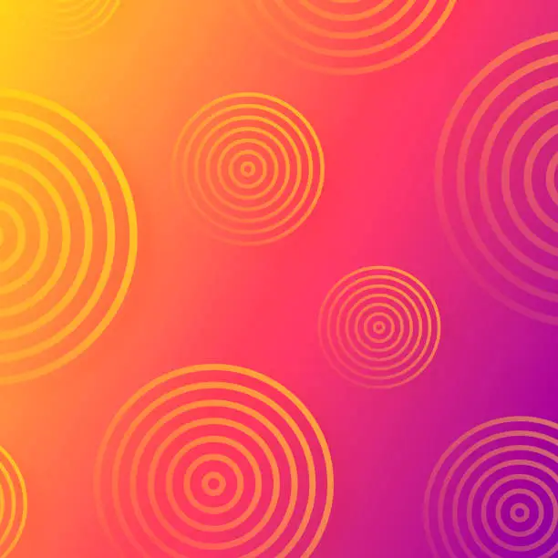 Vector illustration of Abstract gradient background with Orange circles