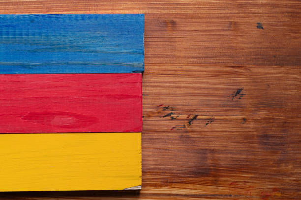 colorfully painted wooden boards