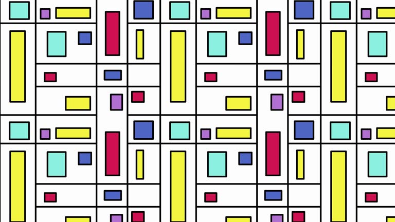 animation, background movement, bright geometric pattern,wallpaper with colorful rectangles