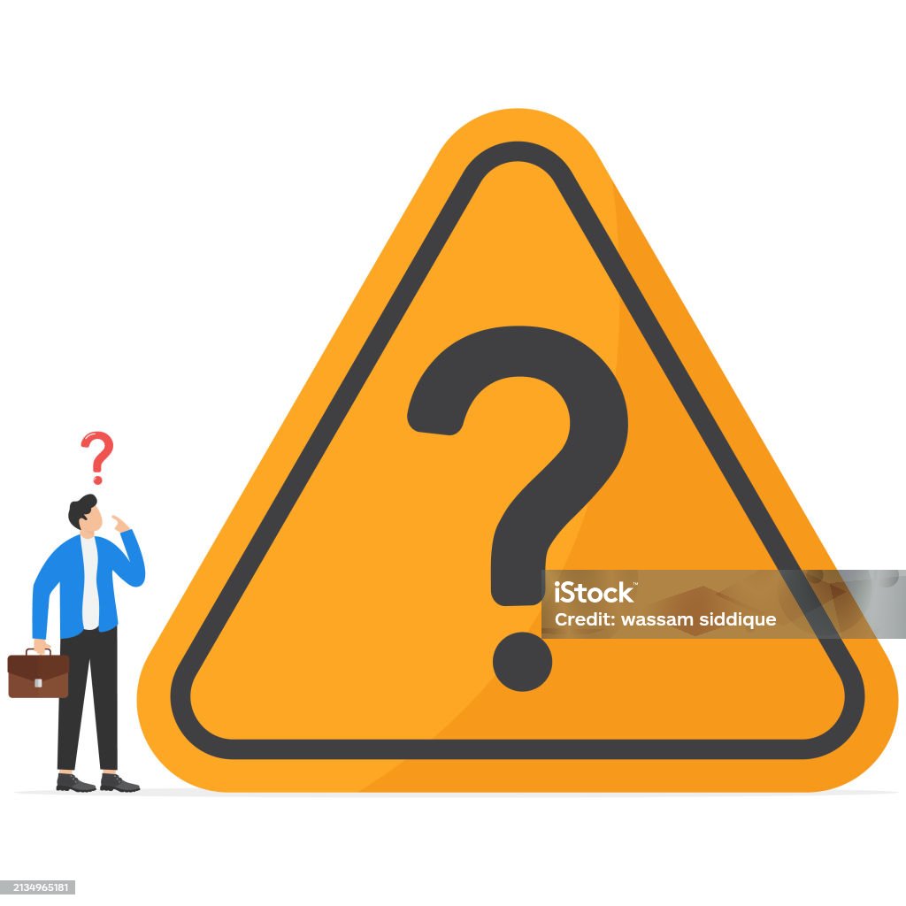 Big Problem Mark Smart Entrepreneur Thinking With Big Incident With A Question Mark Big ...
