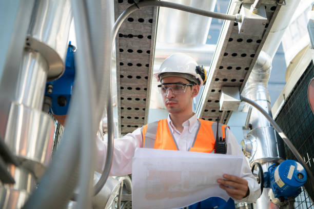 Engineers inspect the completed air conditioning and water systems to continue verifying their functionality.