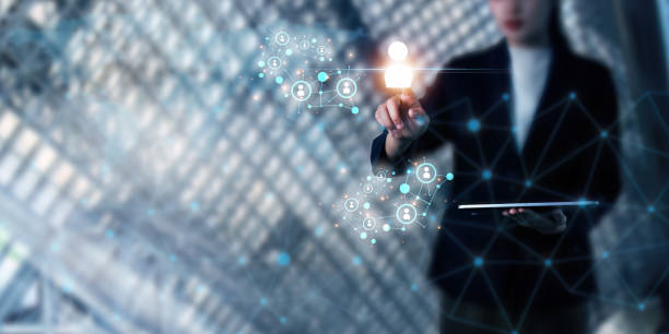 istock Global business structure of networking. Analysis and data exchange customer connection 2135009643