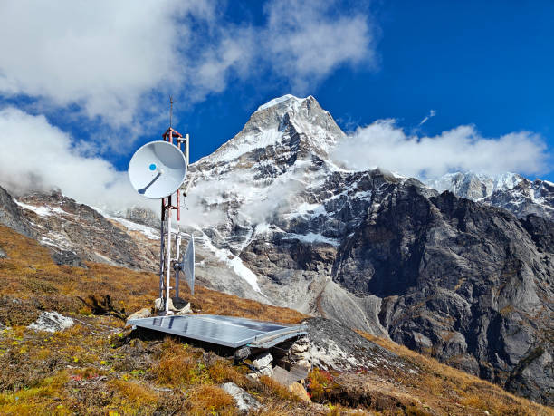 istock Solar-powered antenna in Himalaya mountains. Nepal 2135017063