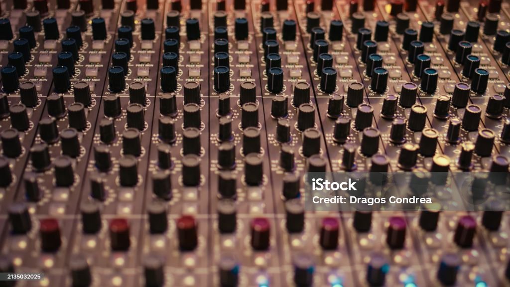 Control Room Panel Board With Buttons And Switchers Stock Photo ...